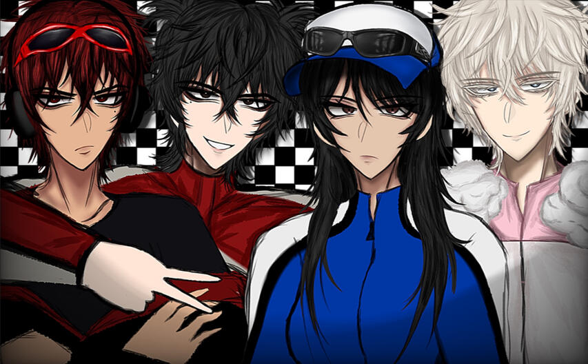 4 Person Waist-Up WIP (Phone Drawing)