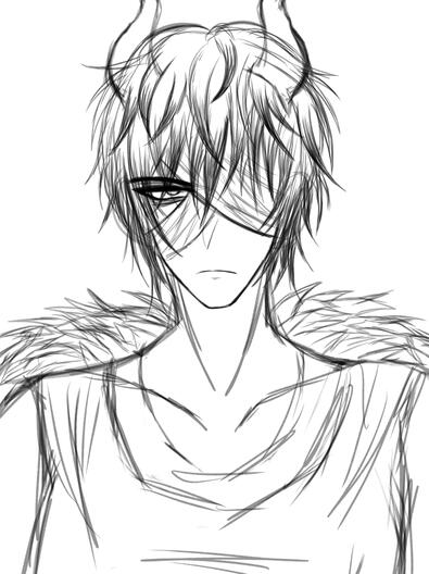 Waist-Up Sketch (Phone Drawing)