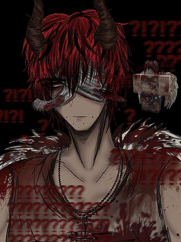 extreme gore example - excessive blood splatters & bloody saw blades/serrations + bandages